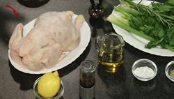 Csirke töltése/zöldségágy elkészítése